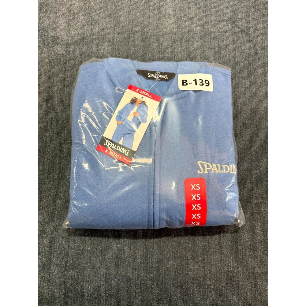 NWT Spalding Fleece Bomber Jacket Women's XS Light Blue Full-Zip Long Sleeve - Picture 5 of 5